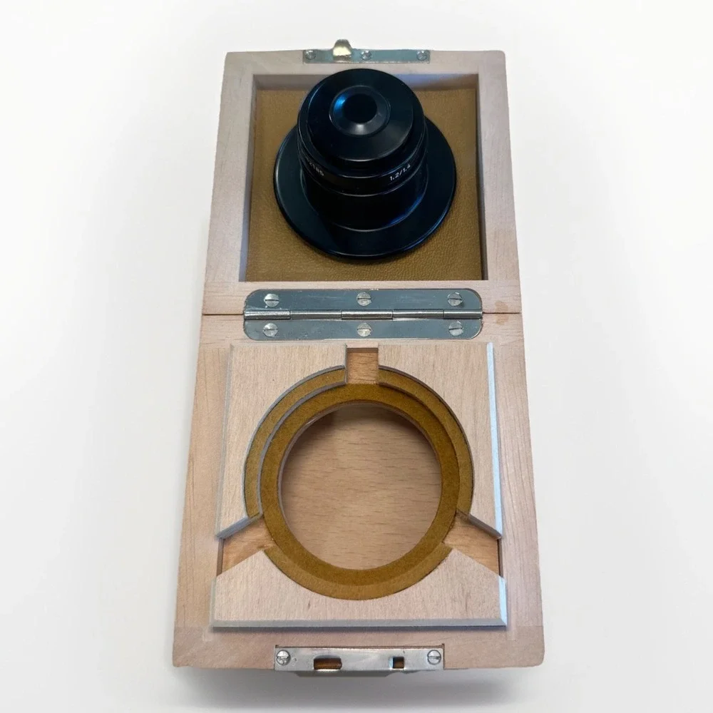 Zeiss Carl Microscope Darkfield Condenser 1.2/1.4 Wood Case Germany #4682185